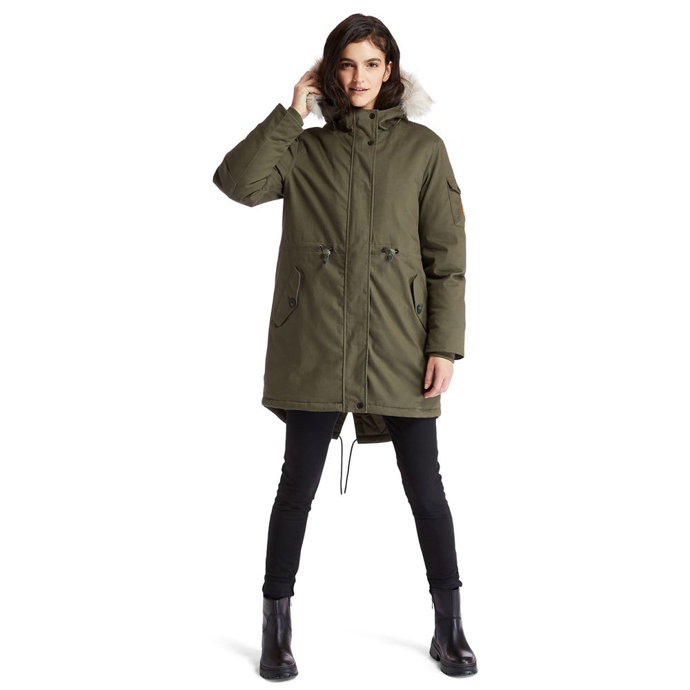 Timberland Πάρκας Γυναικεια Ελιά - Mt Kelsey Fleece-Lined Parka - Greece 5431627-ST